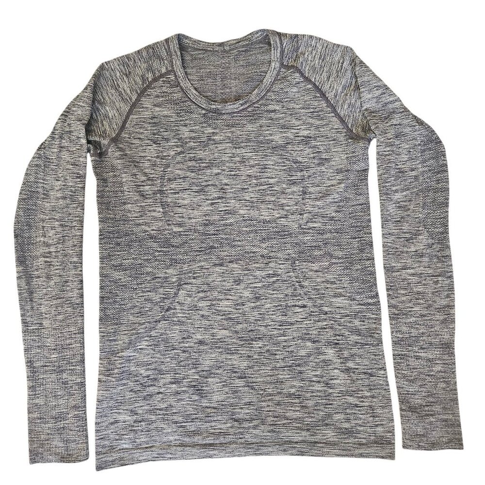 Lululemon Swiftly Tech Run Long Sleeves Shirt Womens SZ 10 Navy Blue Top Workout
